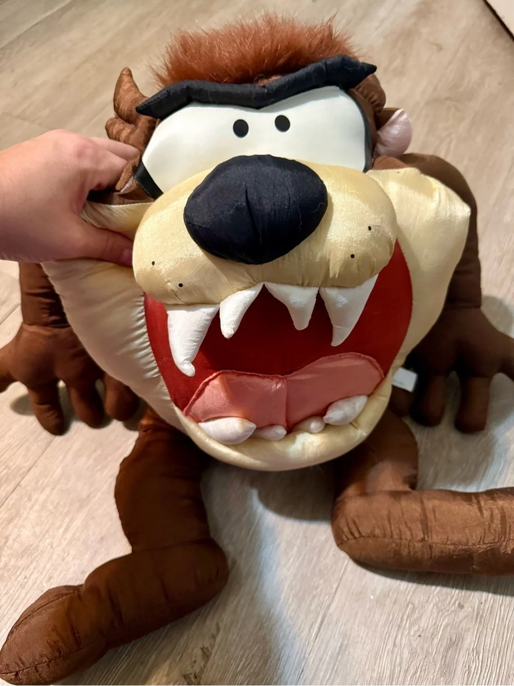 Vintage 90’s Looney Tunes Taz Tasmanian Devil Plush Stuffed 1997 LARGE